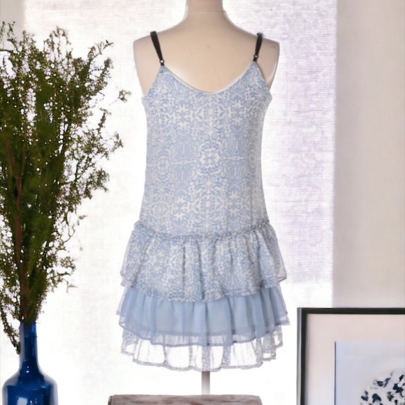 BAND OF THE GYPSIES BY URBAN OUTFITTERS RUFFLE FLORAL DRESS SIZE MEDIUM - Picture 2 of 12